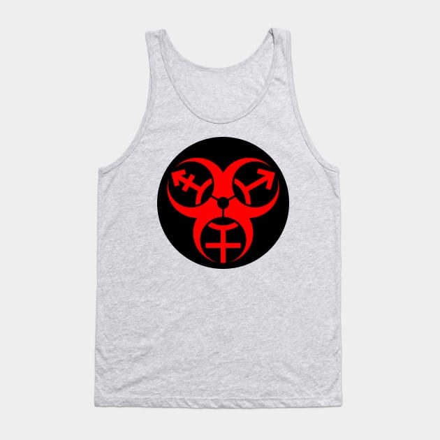 Trans Biohazard - Black Circle Tank Top by GenderConcepts